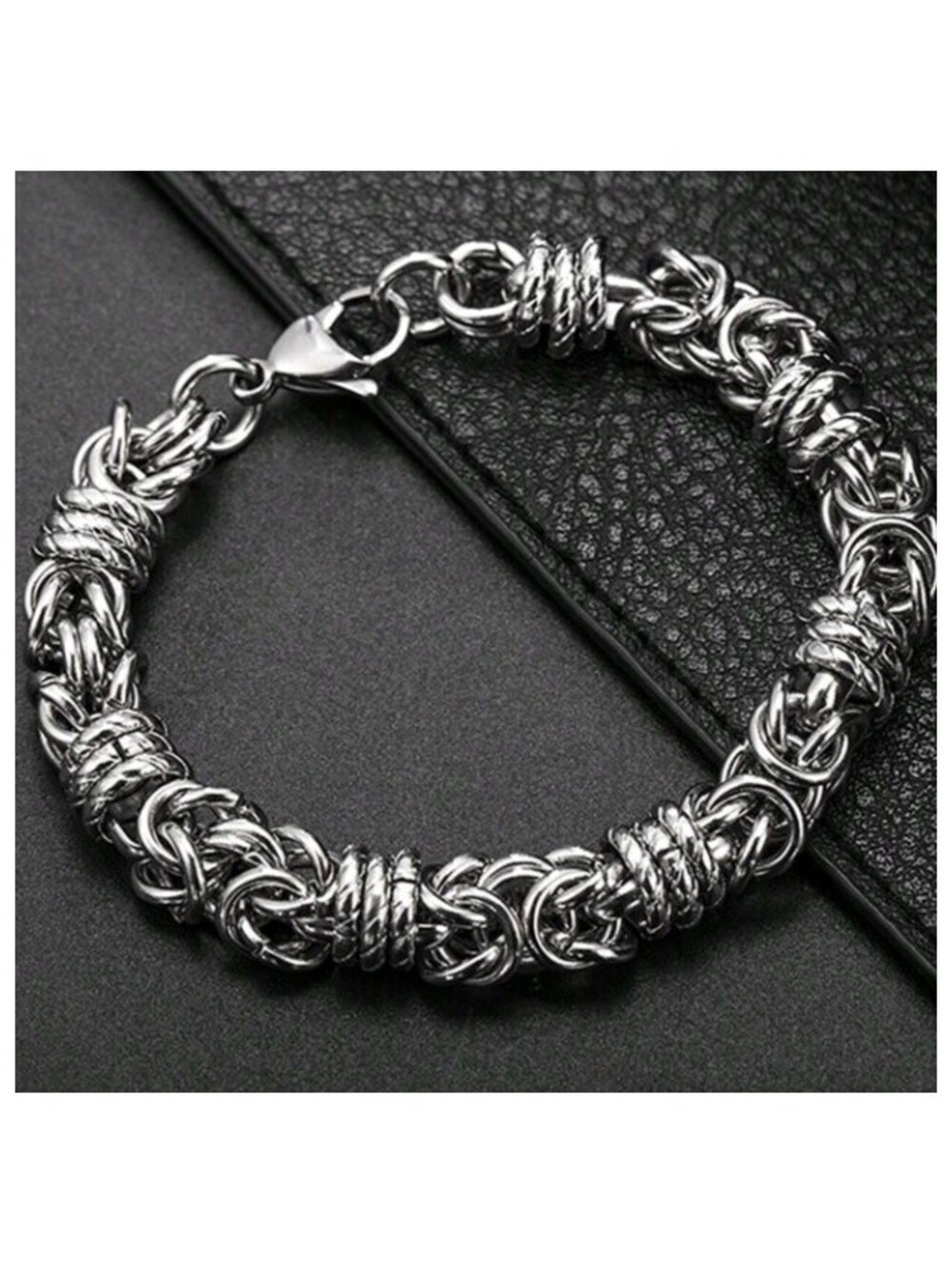 Intricate link bracelet - Stainless Steel - 6mm 8"
